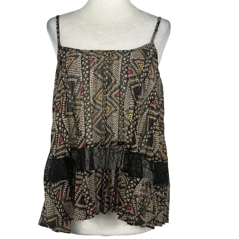 BCBG GENERATION WOMEN'S SPAGETTI STRAP‎ FLOWY TOP/BLOUSE